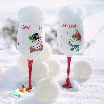 Gyártói kész karácsonyi borospohár gyűrű PVC lágy ragasztó borospohár gyűrű készlet karácsonyi borospohár azonosító partidekoráció