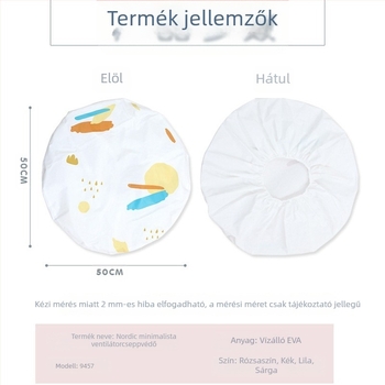Egy aranyos rajzfilm ventilátorvédő huzat elektromos ventilátorhoz, porálló védőhuzat, all-inclusive, 50 cm-es kerek védőhuzat tároló generációs hajra