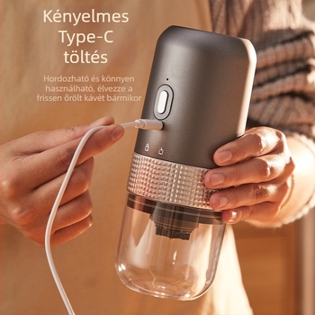 Kávédaráló Kis háztartási elektromos malom Hordozható kézi daráló Kávéfőző Kézi kávédaráló