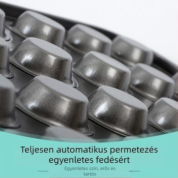 Tapadásmentes 24 csészés szénacél sütőforma szürke fekete mini muffin tortaforma sütőeszközök pudingtorta forma