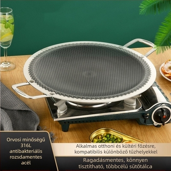 316 kerek tapadásmentes sütőlap kültéri kemping grill tányér kártya tűzhely elektromos kerámia indukciós főzőlap speciális teppanyaki sütéshez