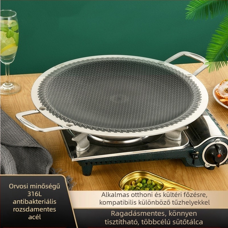 316 kerek tapadásmentes sütőlap kültéri kemping grill tányér kártya tűzhely elektromos kerámia indukciós főzőlap speciális teppanyaki sütéshez