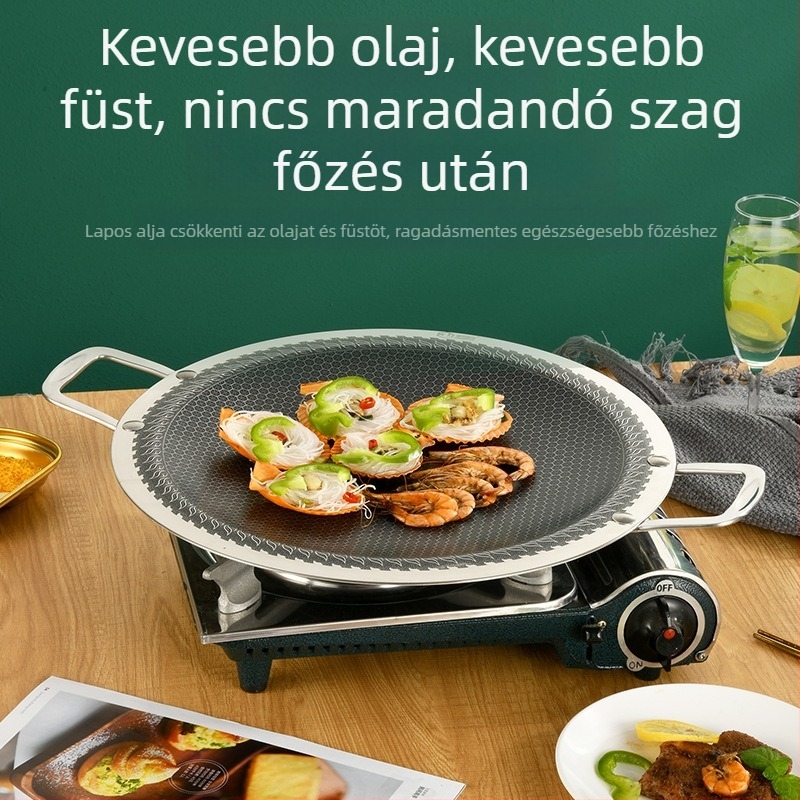 316 kerek tapadásmentes sütőlap kültéri kemping grill tányér kártya tűzhely elektromos kerámia indukciós főzőlap speciális teppanyaki sütéshez