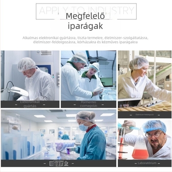 Eldobható szalagos porvédő sapka, nem szőtt szépségszalon munkasapka, konyhai olajálló, füstmentes kupak, 100 darab