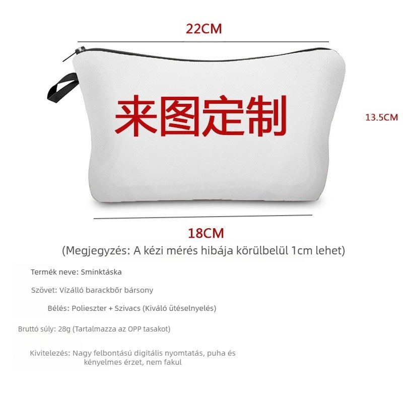 Új nagykereskedelmi színes kutya női táska kisállat stílusú divatos aranyos ceruzatáska nagy kapacitású rajzfilm kozmetikai tárolótáska