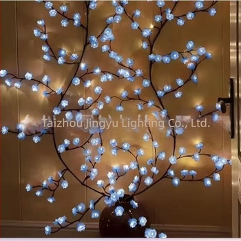 Új, keresztezett szegélyű LED-es áglámpa, rattan lámpa, cseresznyevirág hangulatvilágítás, beltéri dekoratív sztereó lámpa, ívelt hangulatvilágítás