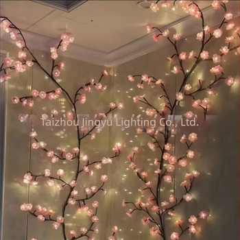 Új, keresztezett szegélyű LED-es áglámpa, rattan lámpa, cseresznyevirág hangulatvilágítás, beltéri dekoratív sztereó lámpa, ívelt hangulatvilágítás