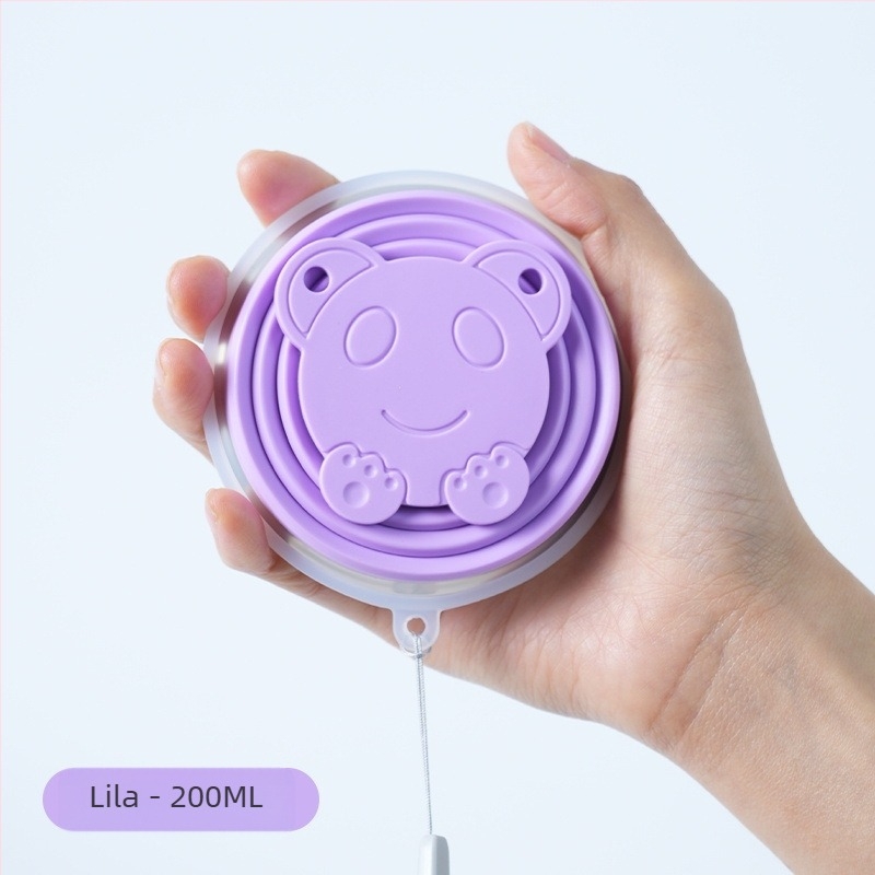 Hordozható összecsukható vizespohár Hordozható kompressziós szájvízpohár Szilikon utazó kültéri kempingpohár Élelmiszeripari minőségű összecsukható fogkefe