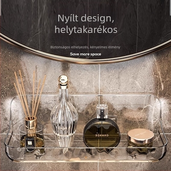 akril fürdőszobai tárolóállvány tárolóállvány fürdőszobai tárolóállvány lyukasztásmentes fali mosdóállvány fali tárolóállvány