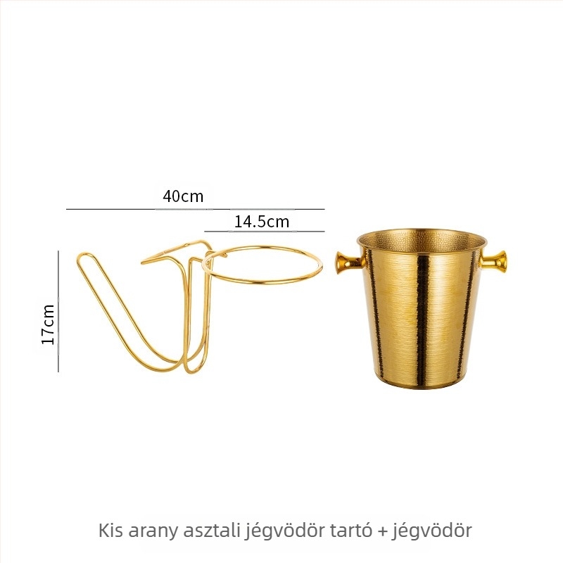 Új, vastagított rozsdamentes acél asztali magas polcos tároló bár Ktv jégvödör konzol pezsgősvödör vörösboros jégvödör