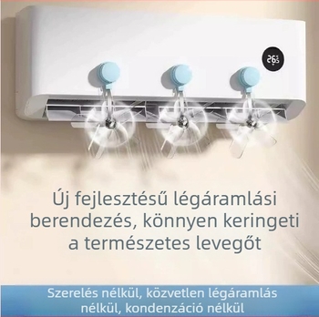 Légkondicionáló vezetőventilátor szélkotró szélvezető közvetlen fújás elleni szélterelő szélirány állítható hálószoba nappali függesztett típus univerzális típus