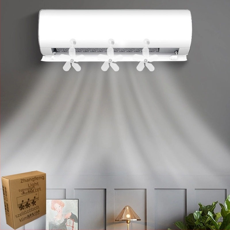 Légkondicionáló vezetőventilátor szélkotró szélvezető közvetlen fújás elleni szélterelő szélirány állítható hálószoba nappali függesztett típus univerzális típus