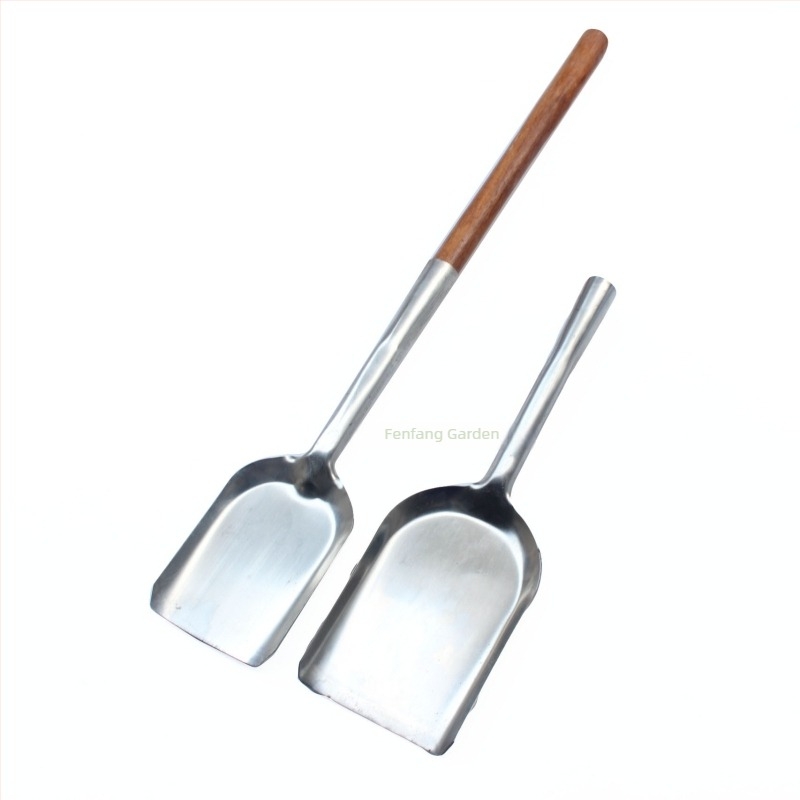 Rozsdamentes acél fa nyél tűzlapát faszén lapát hamu salak tűzmarás hamu lapát tűzlapát szénlapát tűzifa kályha tűzszerszám szarlapát