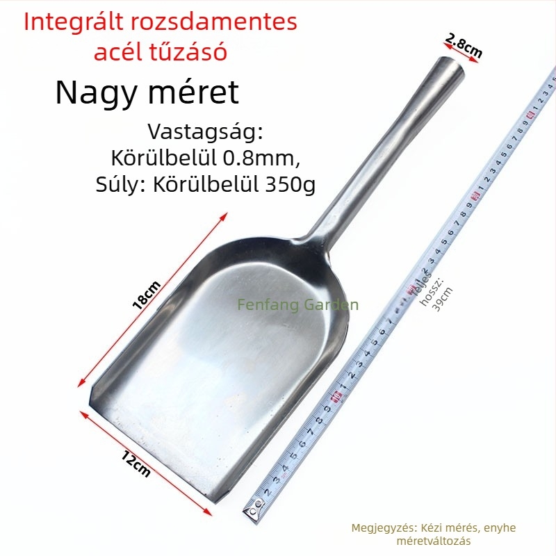 Rozsdamentes acél fa nyél tűzlapát faszén lapát hamu salak tűzmarás hamu lapát tűzlapát szénlapát tűzifa kályha tűzszerszám szarlapát