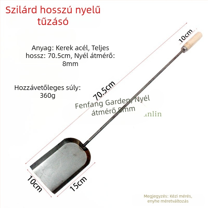 Rozsdamentes acél fa nyél tűzlapát faszén lapát hamu salak tűzmarás hamu lapát tűzlapát szénlapát tűzifa kályha tűzszerszám szarlapát