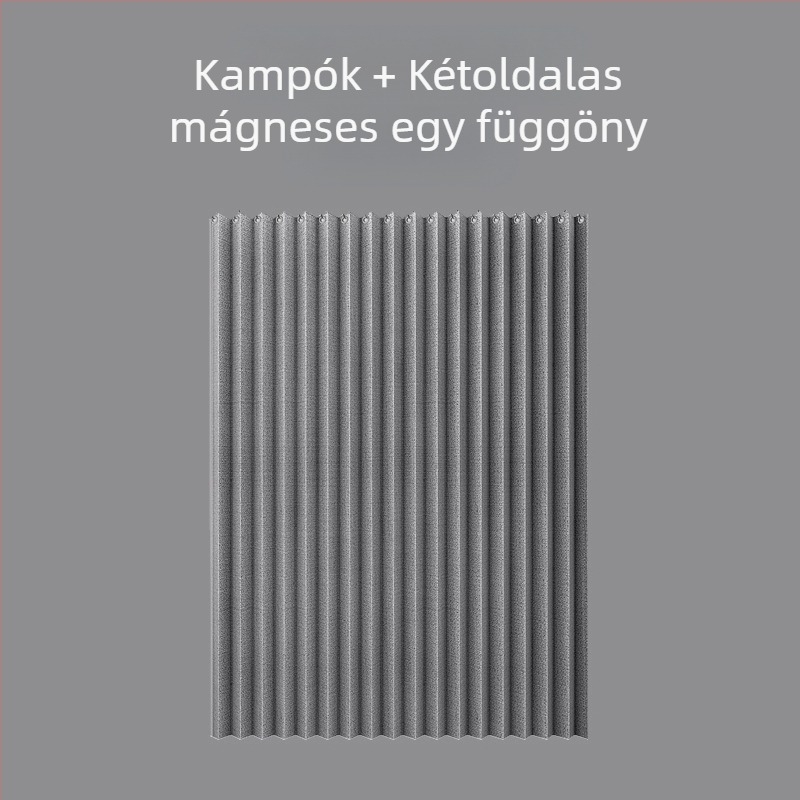 Összecsukható mágneses zuhanyfüggöny fürdőszobai ajtófüggöny WC láthatatlan válaszfal függöny vízálló penészes gyári közvetlen értékesítés