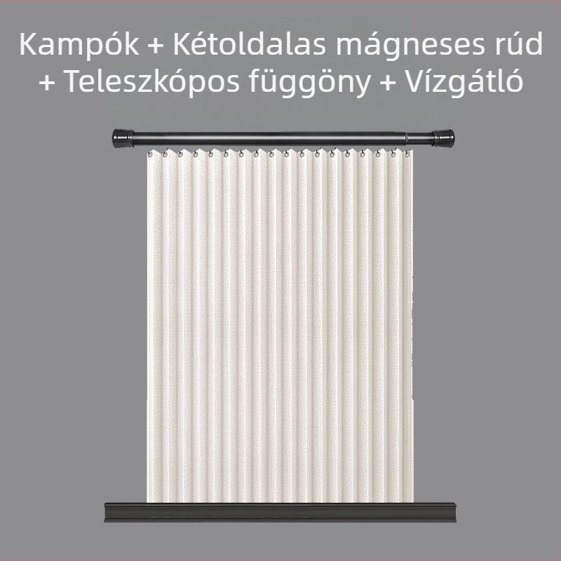 Összecsukható mágneses zuhanyfüggöny fürdőszobai ajtófüggöny WC láthatatlan válaszfal függöny vízálló penészes gyári közvetlen értékesítés