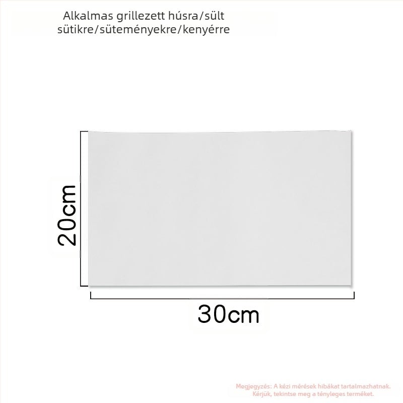 Speciális sütőpapír Szilikonolaj-papír Konyhai olajat nedvszívó papír Magas hőmérsékletű sütőbe való speciális olajpapír Sütőolaj-papír Sütőpapír