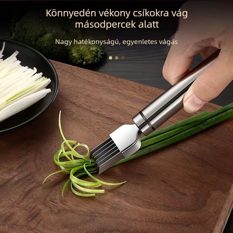 Rozsdamentes acél hagymavágó multifunkcionális hagymavágó kés kaparás hagymagyalukés fokhagymacsírák vágása konyhai eszközök