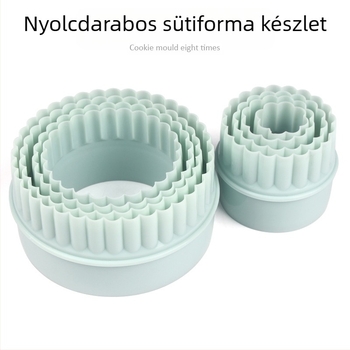 PP műanyag nyolc darabos sütiforma tojásos pite héjas mousse gyűrű ananász torta vágott virág sütési sütiforma sütéshez