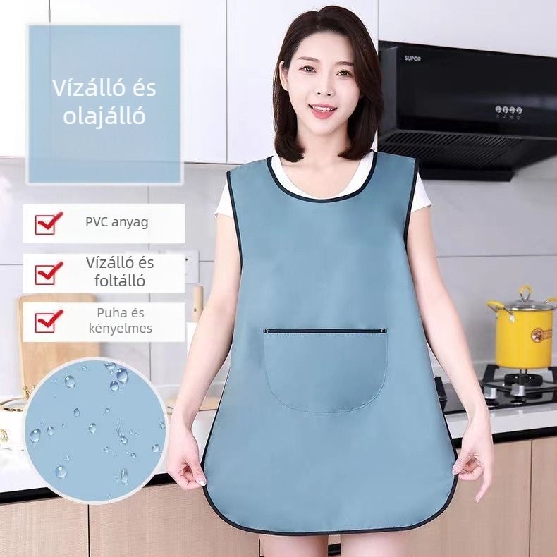 Műtrágya mellény kötény vízálló és olajálló konyhai női főzési szennyeződésálló rövid könnyű munkaruha