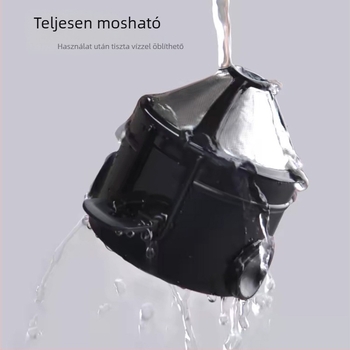 Otthoni és kereskedelmi rozsdamentes acél kávészűrő, függő fülbe helyezhető, kétrétegű, összecsukható hálós szűrőtölcsér, ingyenes szűrőpapír szűrő