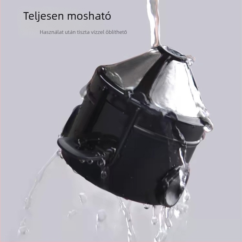 Otthoni és kereskedelmi rozsdamentes acél kávészűrő, függő fülbe helyezhető, kétrétegű, összecsukható hálós szűrőtölcsér, ingyenes szűrőpapír szűrő