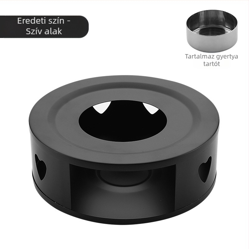 Rozsdamentes acélból készült teamelegítő, barkácsoláshoz, kerek gyertya alakú, fűtőtalpas teamelegítő, kültéri, kényelmes fűtőtest nagykereskedelemben