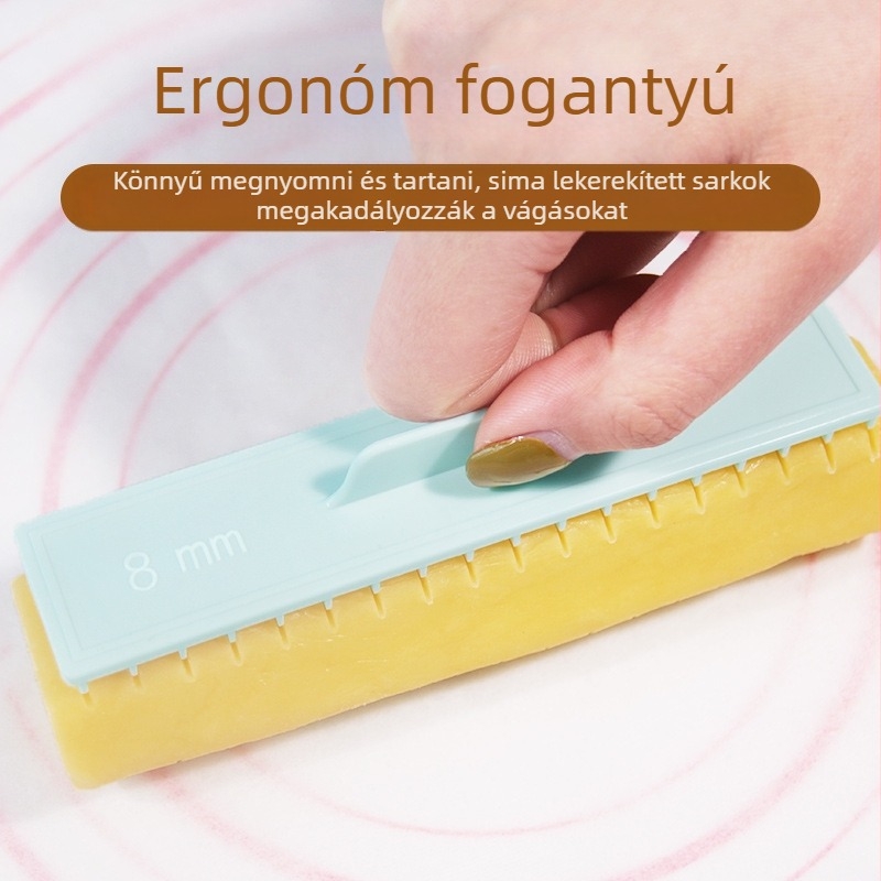 Sütimérő vonalzó, Kekszvágó, Tortatekercs-szabályozó, Vastag vágású háztartási sütővonalzó, Vastag vágású eszköz