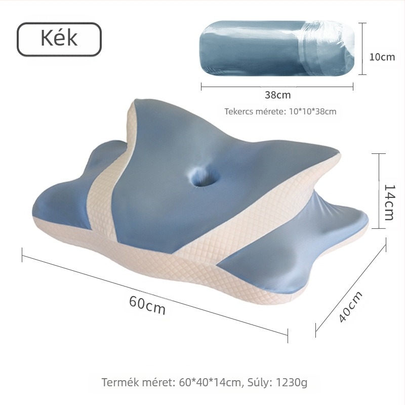 Határokon átnyúló Amazon Roll Horn Butterfly lassú visszapattanású memóriahabos párna otthoni nulla nyomású memóriapárna a nyaki gerinc védelmére