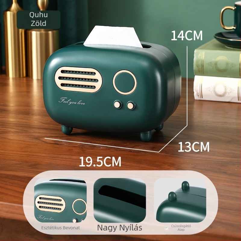 Gondosan válogatott 25 éves új papírzsebkendő-doboz, akadálymentesített, luxus retró stílusú ajándék nappaliba, otthonra, csúcskategóriás papírzsebkendő-doboz