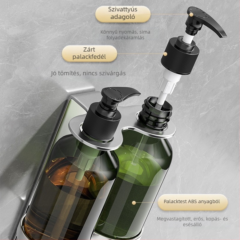 304 rozsdamentes acél szappanadagoló, nem perforált szállodai WC-tusfürdő kézfertőtlenítő préspalack határokon átnyúló exporthoz