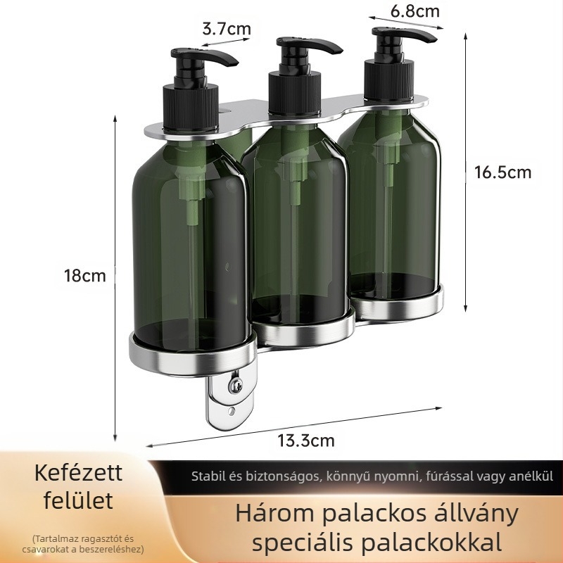 304 rozsdamentes acél szappanadagoló, nem perforált szállodai WC-tusfürdő kézfertőtlenítő préspalack határokon átnyúló exporthoz