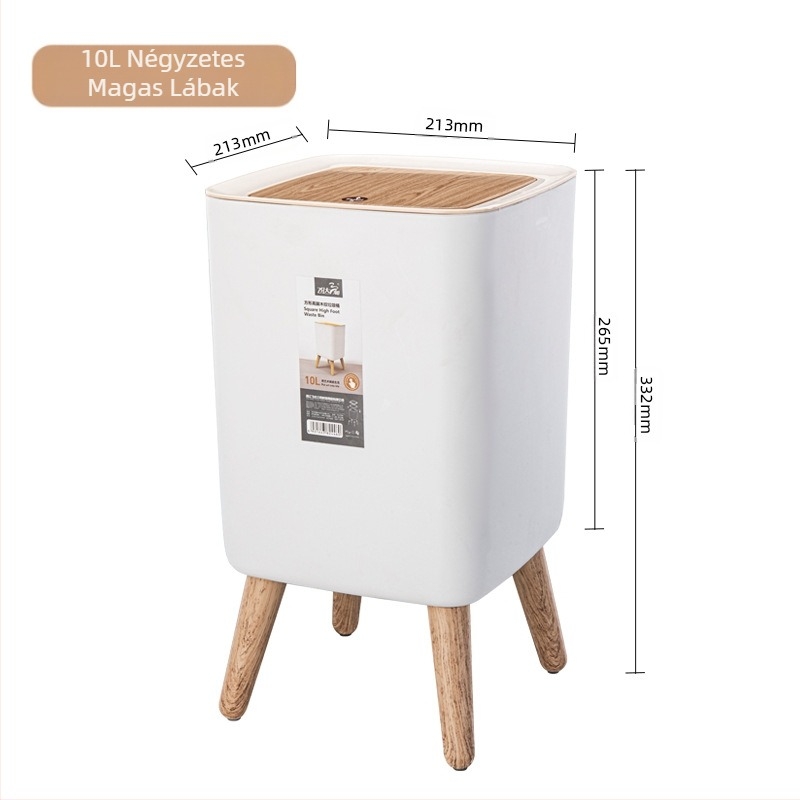 Magas, faerezetes szemetes, hajlítás nélkül, japán stílusú, egyszerű préselésű, nappaliba, hálószobába, akadálymentesített, luxus, kreatív, fedéllel, rönk stílusú