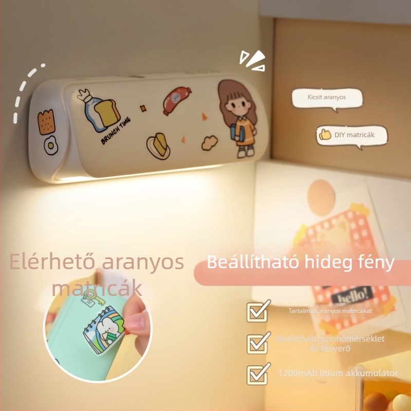 Internetes híres mini éjszakai fény, aranyos hálószobai éjjeli hangulatvilágítás, éjszakai piaci stand LED éjszakai fény ajándék