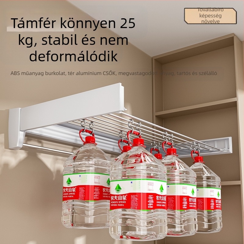 Fürdőszobai láthatatlan ruhaszárító állvány Beltéri erkély Kiugró ablak Összecsukható falra szerelhető teleszkópos törölközőtartó Ruhaszárító műtárgy