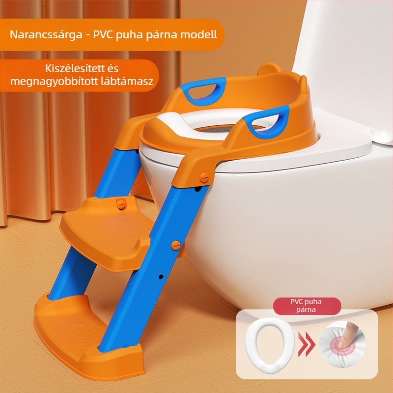 Gyerek WC-ülőke, lépcsőtípus, fiú és lány babalétra, összecsukható keret, WC-ülőke, baba, gyermek piszoár