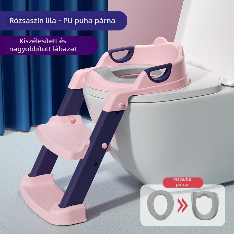 Gyerek WC-ülőke, lépcsőtípus, fiú és lány babalétra, összecsukható keret, WC-ülőke, baba, gyermek piszoár
