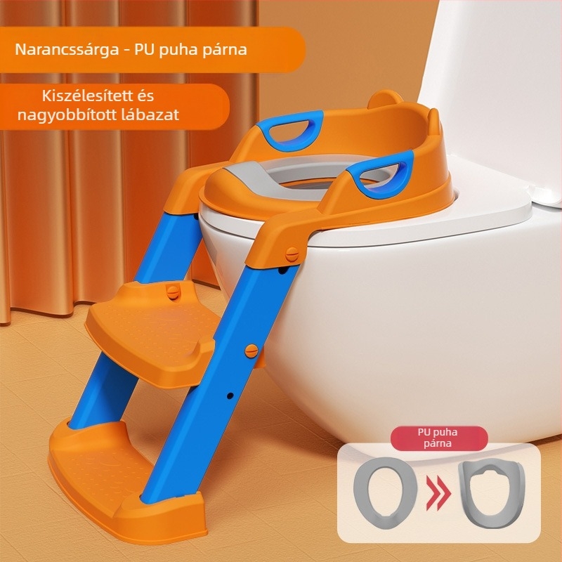 Gyerek WC-ülőke, lépcsőtípus, fiú és lány babalétra, összecsukható keret, WC-ülőke, baba, gyermek piszoár