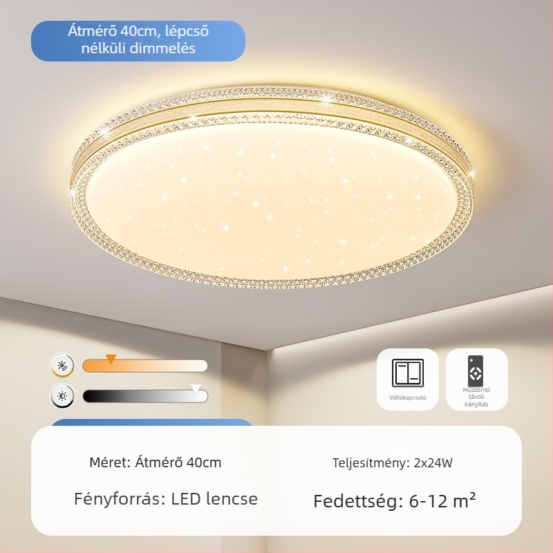 LED mennyezeti lámpa hálószobába, egyszerű modern nappali lámpa kerek szoba dolgozószoba erkély folyosó új lámpa