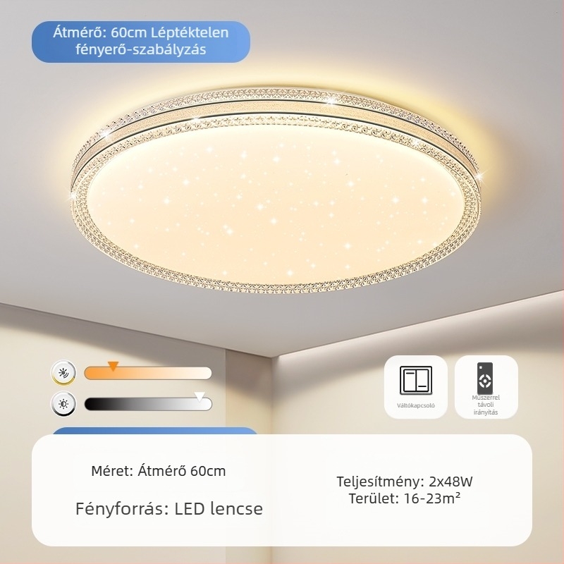 LED mennyezeti lámpa hálószobába, egyszerű modern nappali lámpa kerek szoba dolgozószoba erkély folyosó új lámpa