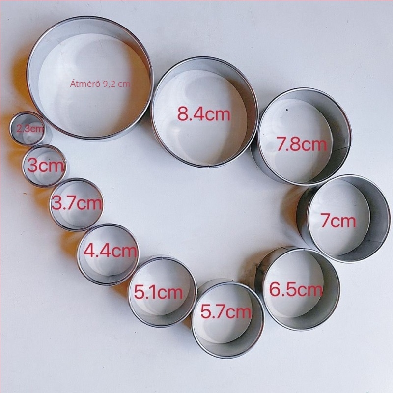 Acél gyűrűs forma Bobo kerek forma torta gyűrűs forma tészta teljes készlet sült gombóc bőr mousse gyűrű Sikang forma