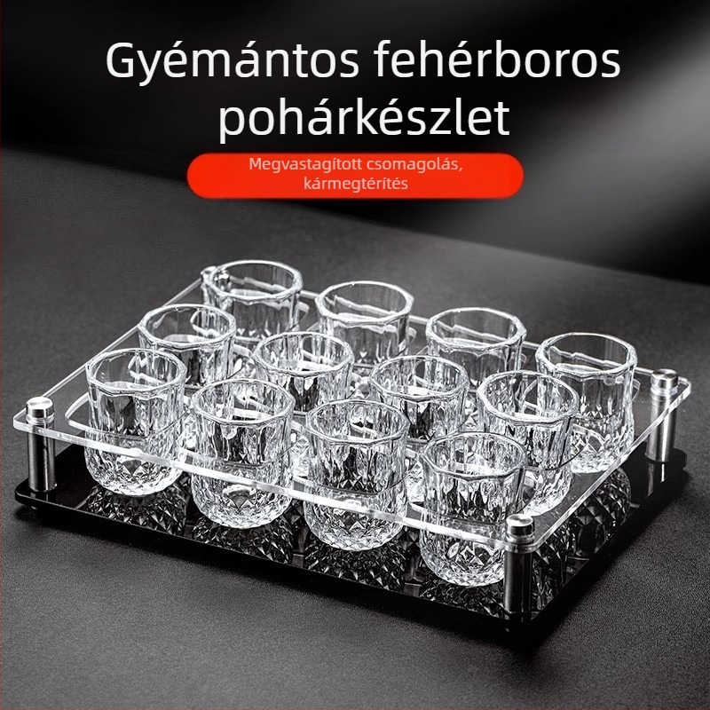 Fehérboros pohár szett Otthoni könnyű luxus 50 ml Egy vagy két gyémánt alakú kis borospohár Egy csésze Egy két pohár Borospohár szett