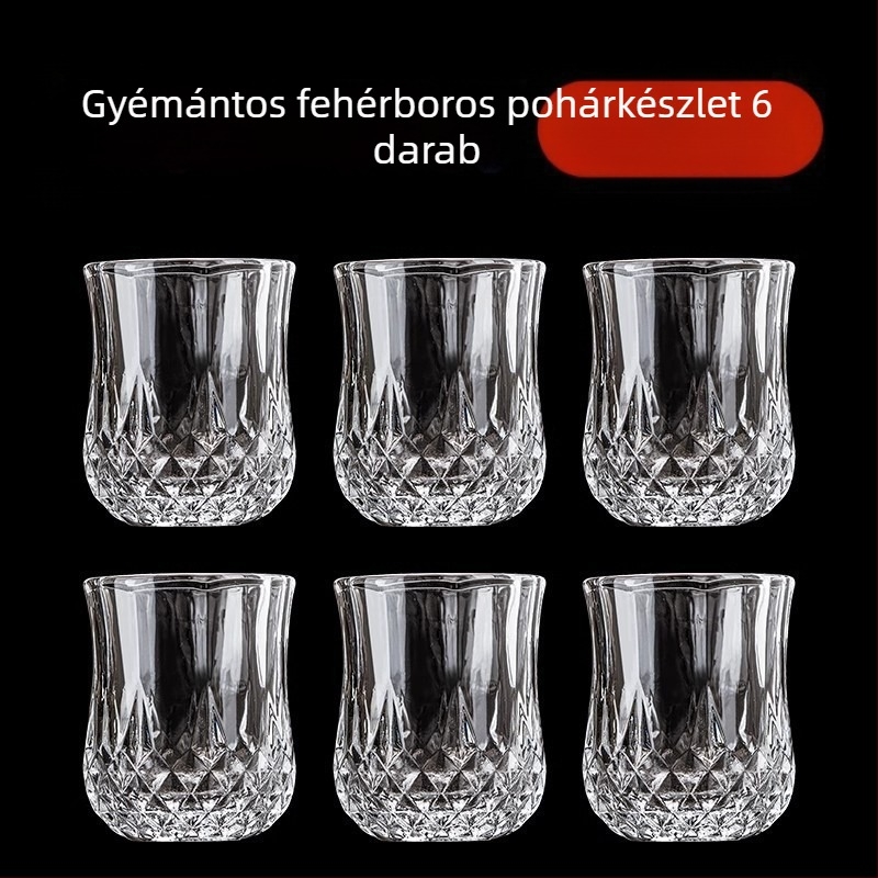 Fehérboros pohár szett Otthoni könnyű luxus 50 ml Egy vagy két gyémánt alakú kis borospohár Egy csésze Egy két pohár Borospohár szett