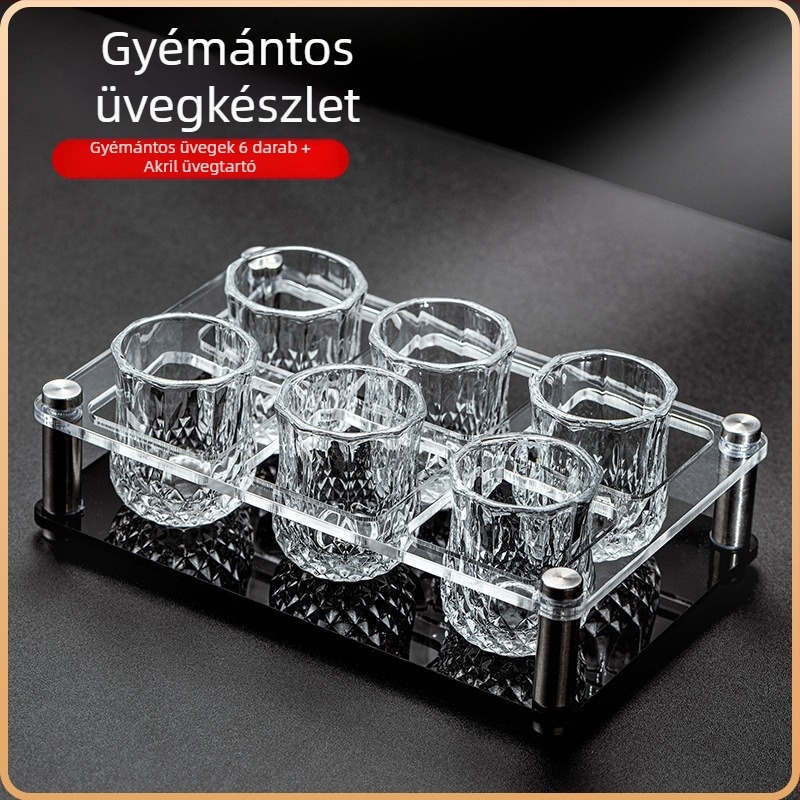 Fehérboros pohár szett Otthoni könnyű luxus 50 ml Egy vagy két gyémánt alakú kis borospohár Egy csésze Egy két pohár Borospohár szett