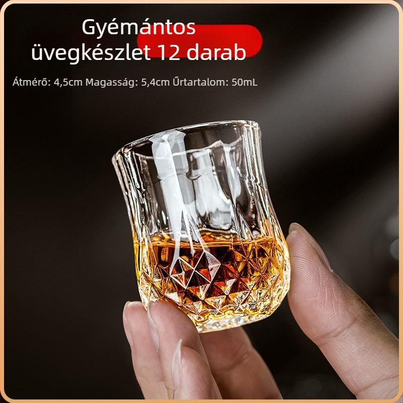 Fehérboros pohár szett Otthoni könnyű luxus 50 ml Egy vagy két gyémánt alakú kis borospohár Egy csésze Egy két pohár Borospohár szett