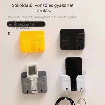 Távirányító tárolódoboz, fali doboz, falra szerelhető, ütésmentes mobiltelefon-tartó, kreatív nappali kulcstartó