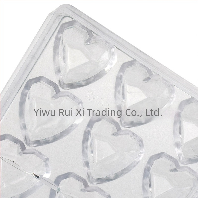 Szerelem gyémánt csokoládé forma műanyag gyémánt szív csokoládé cukorka sütőforma