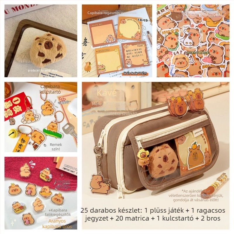 Új Capibala tolltartó lányoknak, általános iskolásoknak, elegáns, felhajtható, nagy kapacitású tolltartó fiúknak