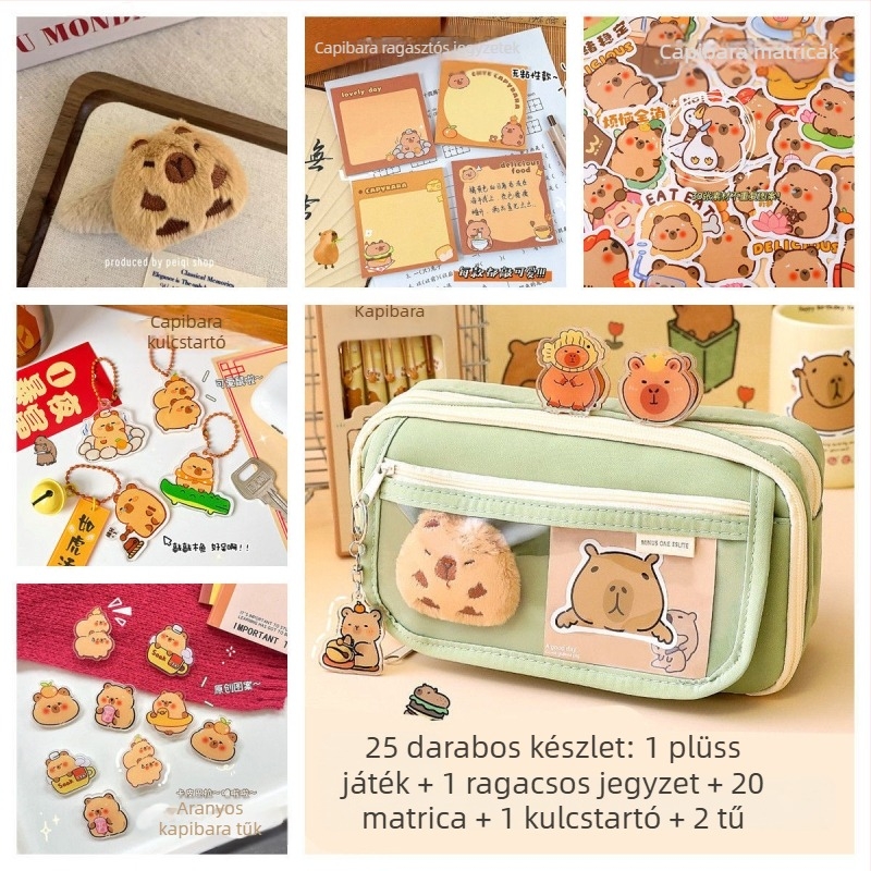 Új Capibala tolltartó lányoknak, általános iskolásoknak, elegáns, felhajtható, nagy kapacitású tolltartó fiúknak